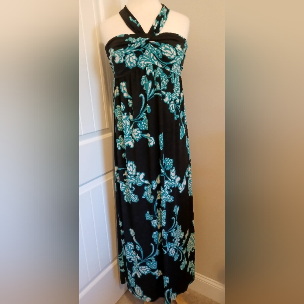 APT 9 MAXI HALTER DRESS SZ MED